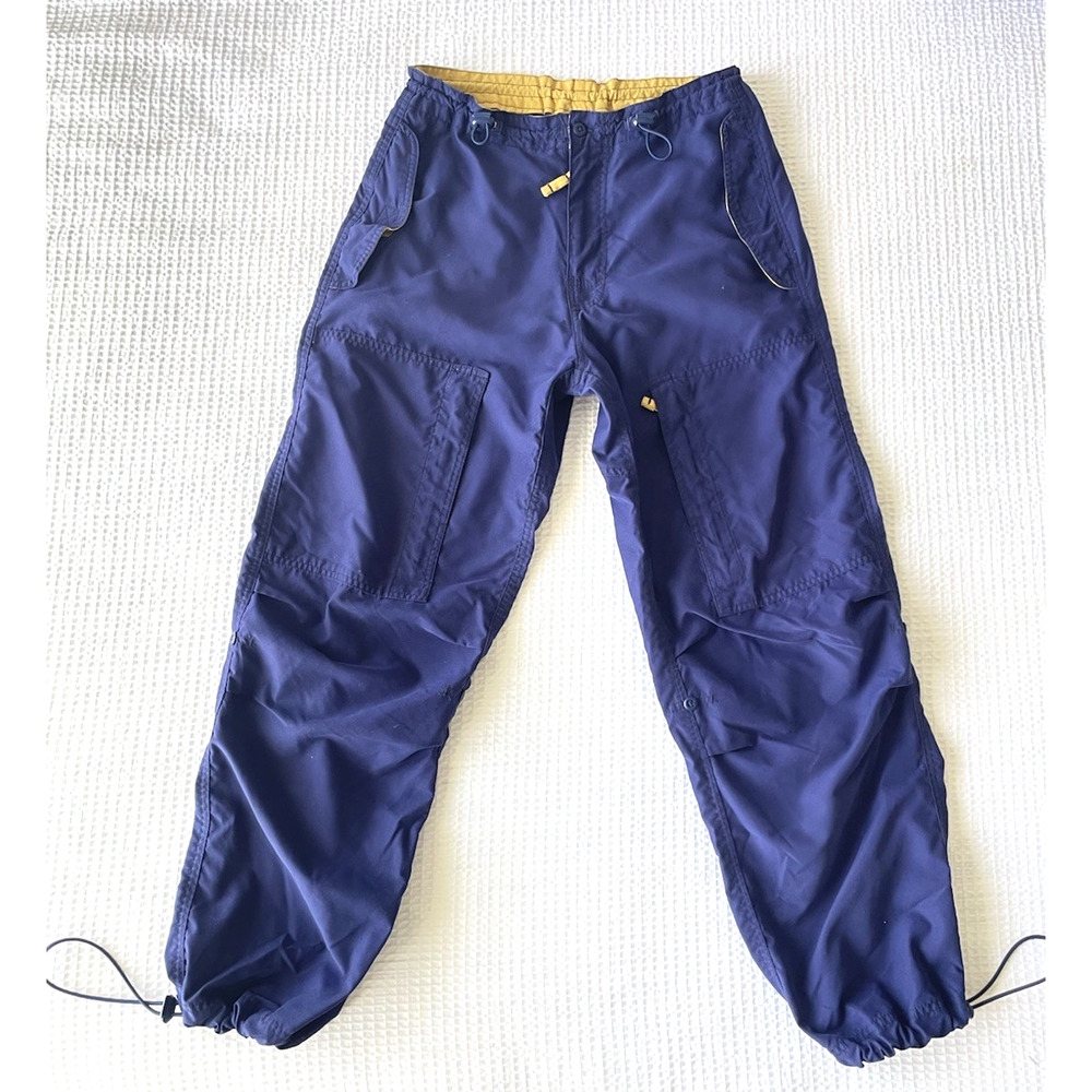 Vintage GAP Parachute Pants Mens XS Blue Baggy Skater Y2K 00s